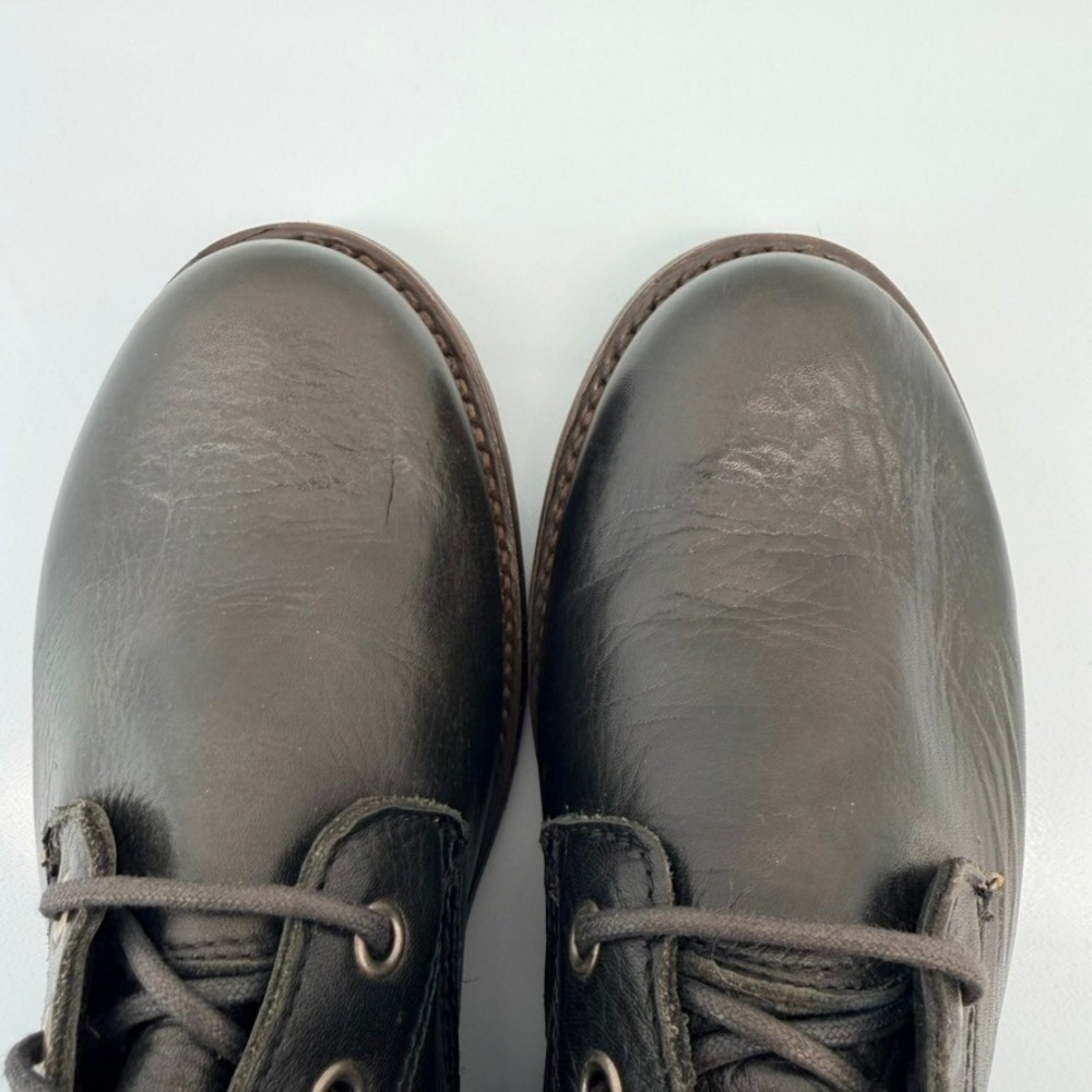 FRYE Black Leather Veronica Combat Lace Up Boots 76276 Womens Size 7B - Picture 3 of 8